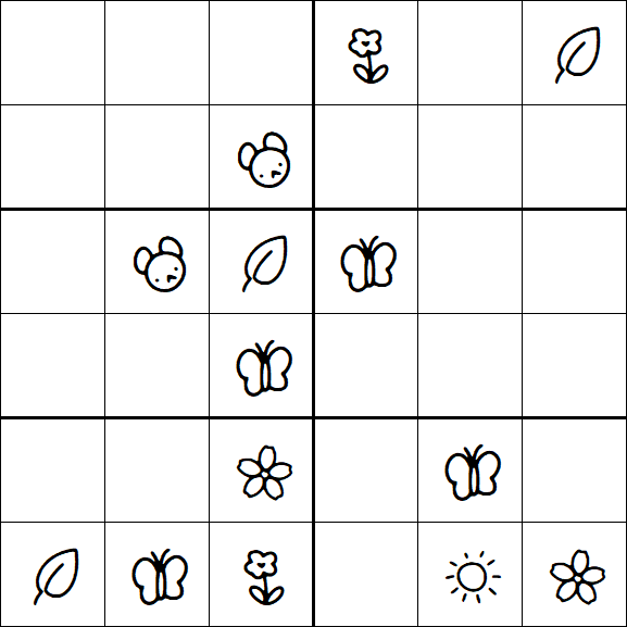 Kids Sudoku 6x6 - Difícil