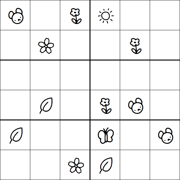 Kids Sudoku 6x6 - Difícil