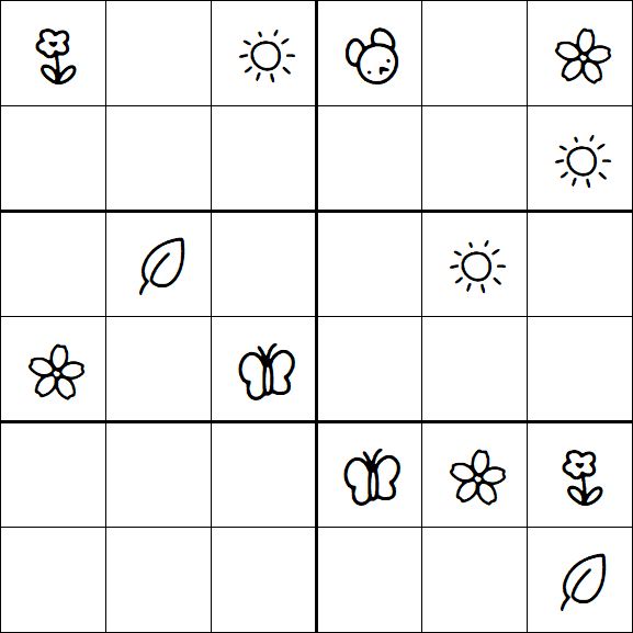 Kids Sudoku 6x6 - Difícil