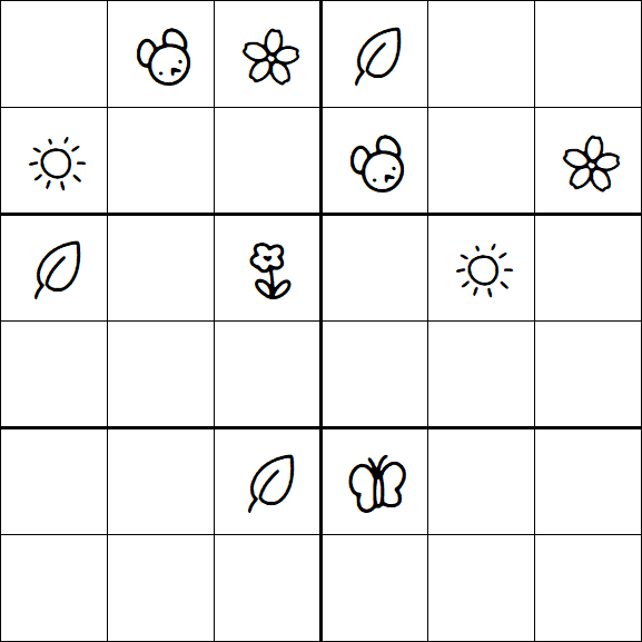 Kids Sudoku 6x6 - Difícil