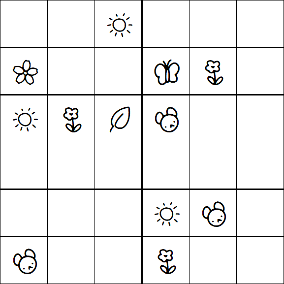 Kids Sudoku 6x6 - Difícil