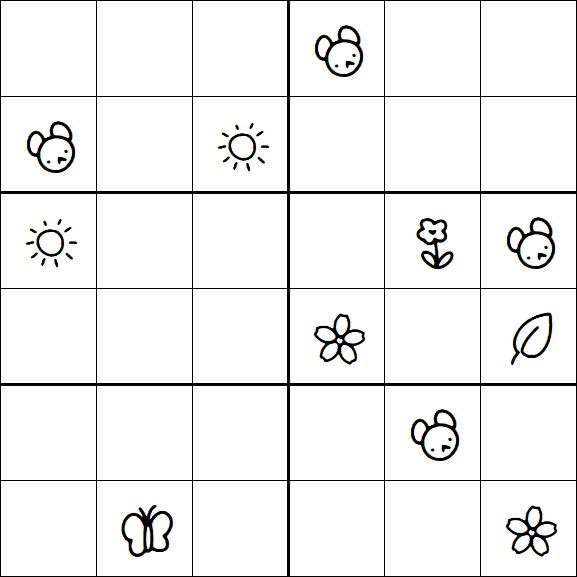 Kids Sudoku 6x6 - Difícil