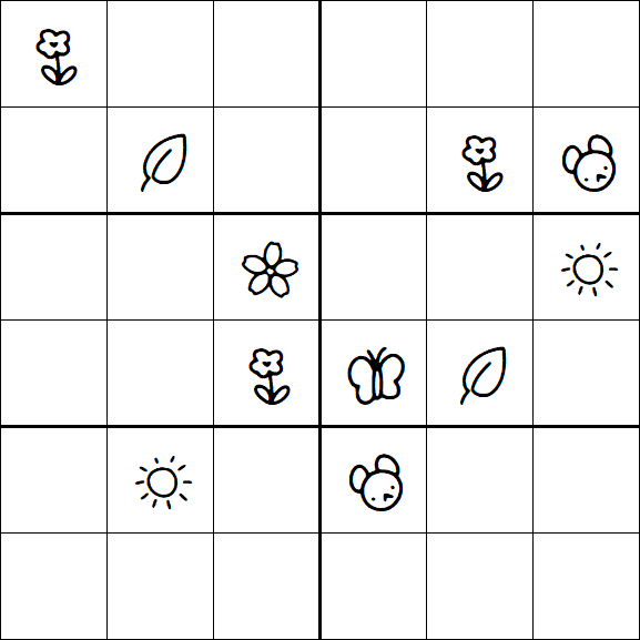 Kids Sudoku 6x6 - Difícil