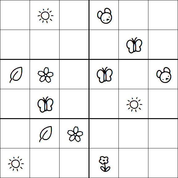 Kids Sudoku 6x6 - Difícil