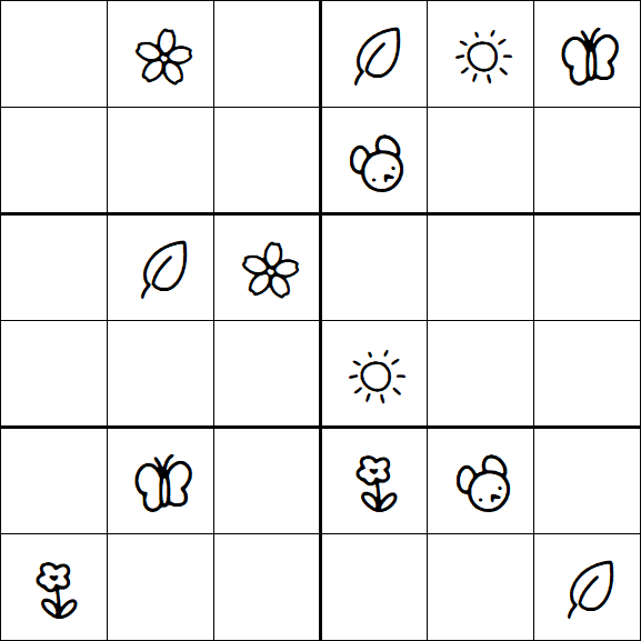 Kids Sudoku 6x6 - Difícil