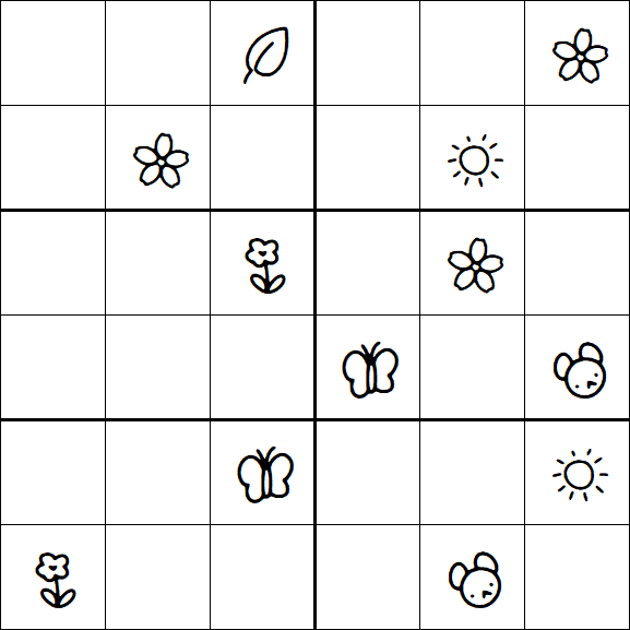 Kids Sudoku 6x6 - Difícil