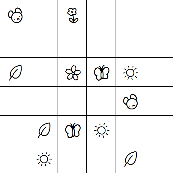Kids Sudoku 6x6 - Difícil
