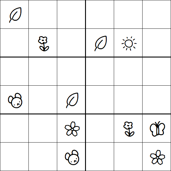 Kids Sudoku 6x6 - Difícil