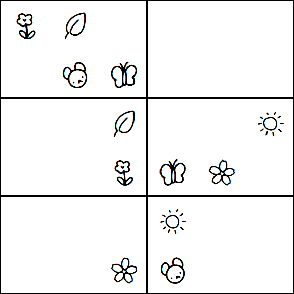 Kids Sudoku 6x6 - Difícil