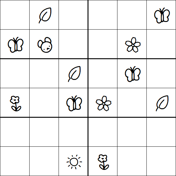 Kids Sudoku 6x6 - Difícil
