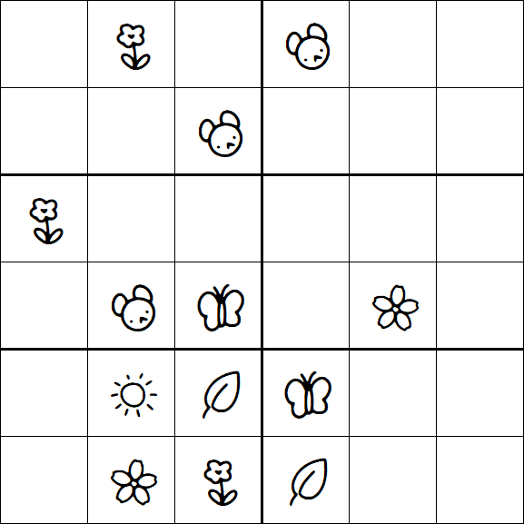 Kids Sudoku 6x6 - Difícil