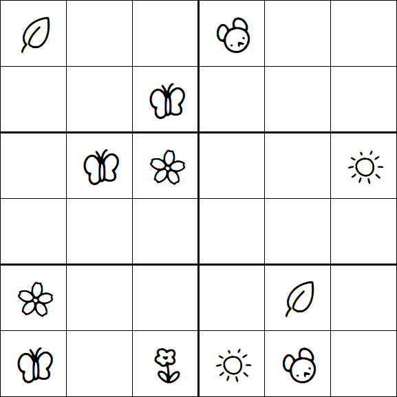 Kids Sudoku 6x6 - Difícil