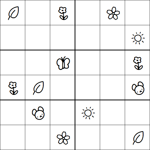 Kids Sudoku 6x6 - Difícil