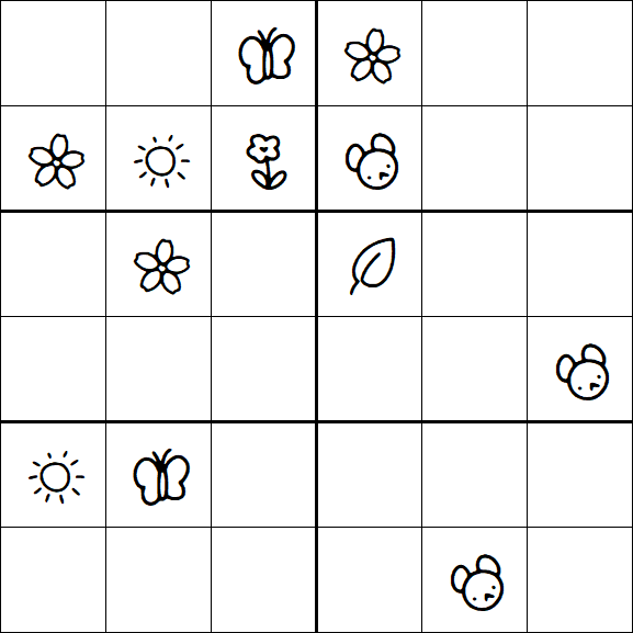Kids Sudoku 6x6 - Difícil