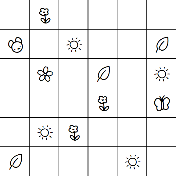 Kids Sudoku 6x6 - Difícil