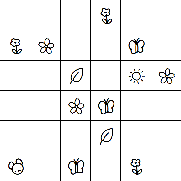Kids Sudoku 6x6 - Difícil