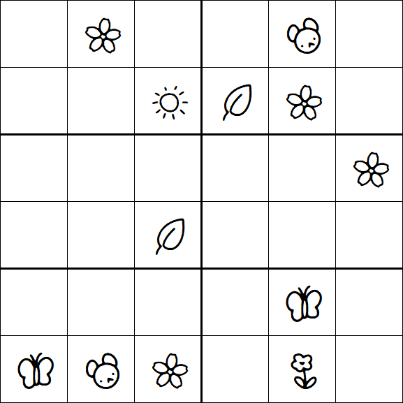 Kids Sudoku 6x6 - Difícil