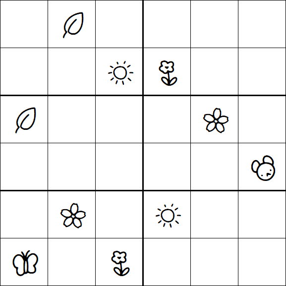 Kids Sudoku 6x6 - Difícil