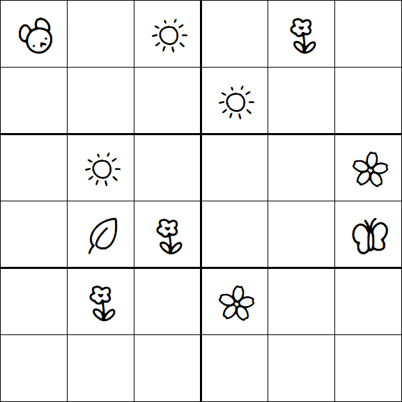 Kids Sudoku 6x6 - Difícil