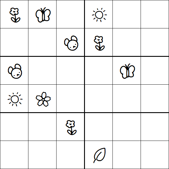 Kids Sudoku 6x6 - Difícil