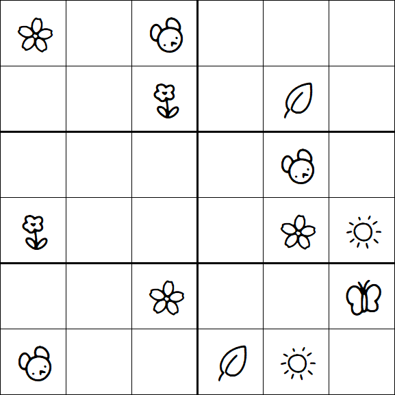 Kids Sudoku 6x6 - Difícil