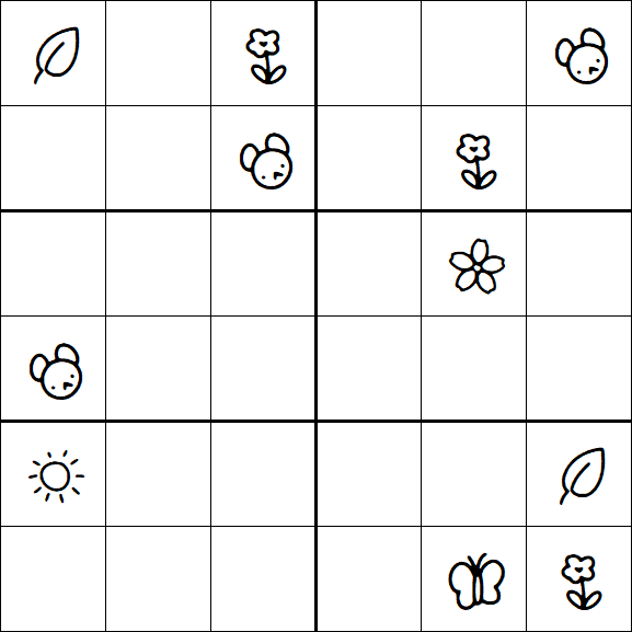 Kids Sudoku 6x6 - Difícil