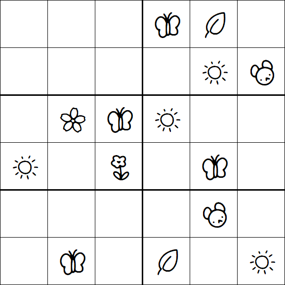 Kids Sudoku 6x6 - Difícil