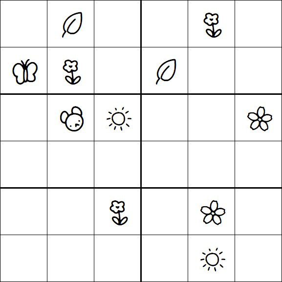 Kids Sudoku 6x6 - Difícil