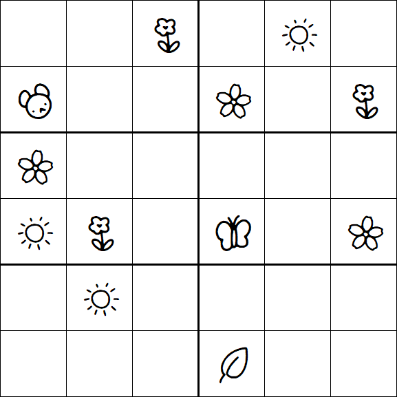 Kids Sudoku 6x6 - Difícil