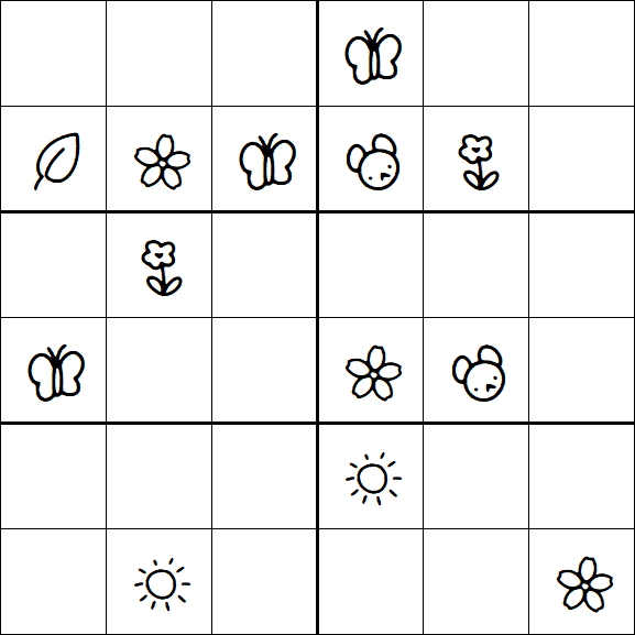 Kids Sudoku 6x6 - Difícil