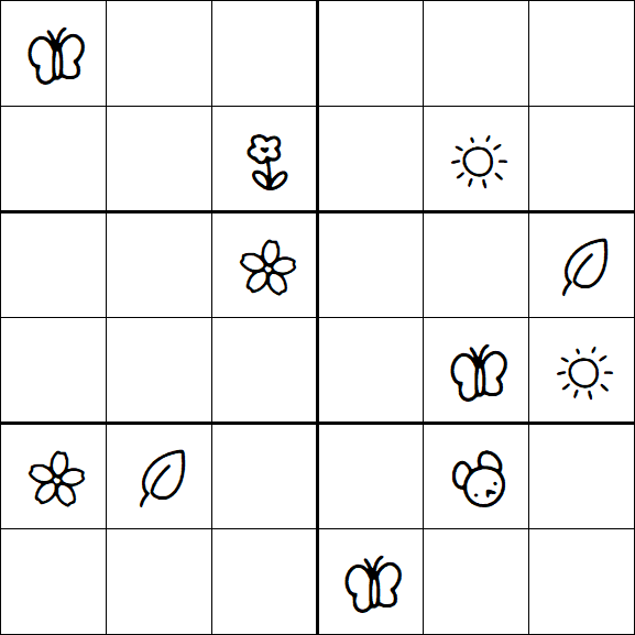 Kids Sudoku 6x6 - Difícil