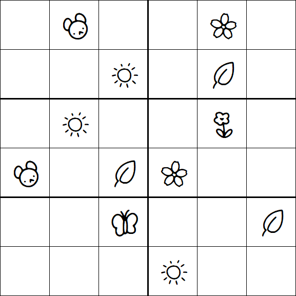 Kids Sudoku 6x6 - Difficile