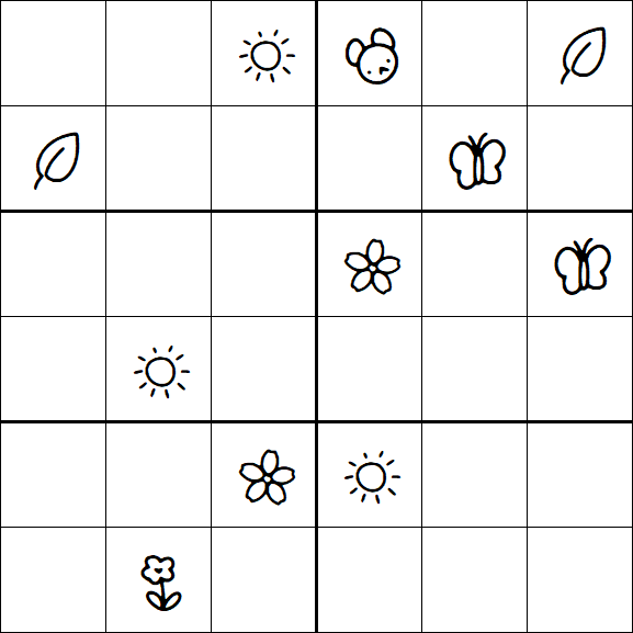 Kids Sudoku 6x6 - Difícil