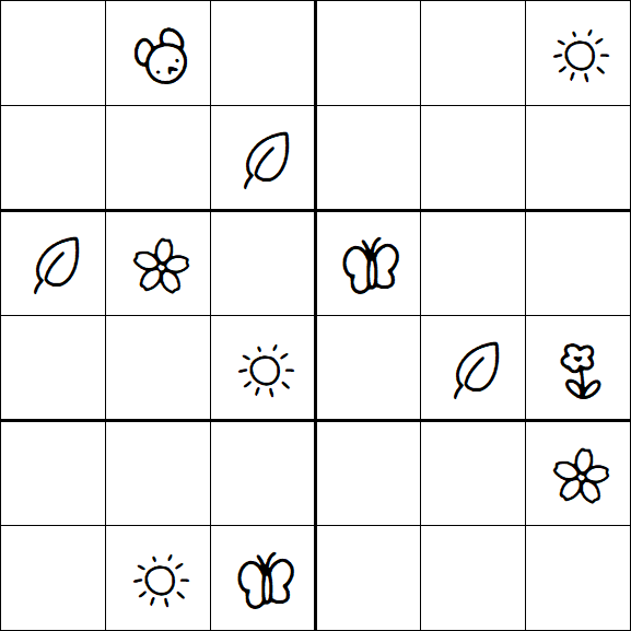 Kids Sudoku 6x6 - Difícil