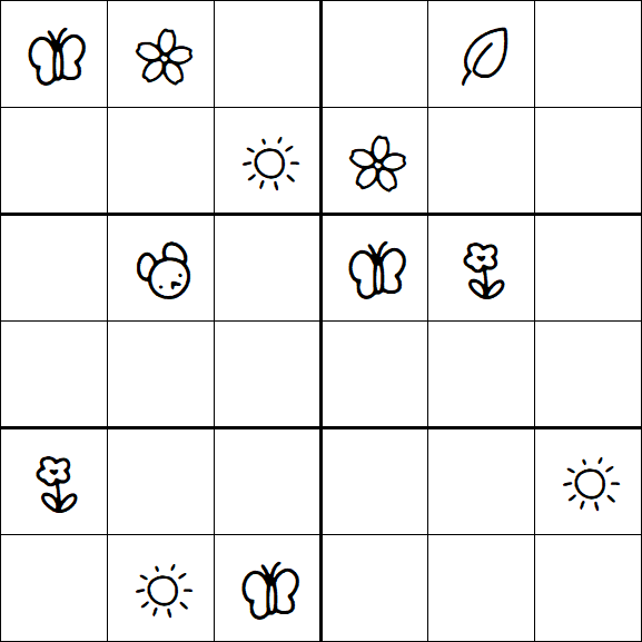 Kids Sudoku 6x6 - Difícil