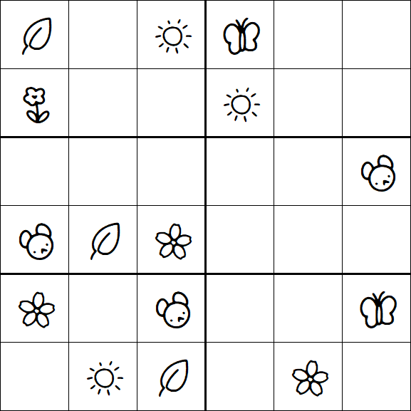 Kids Sudoku 6x6 - Difícil