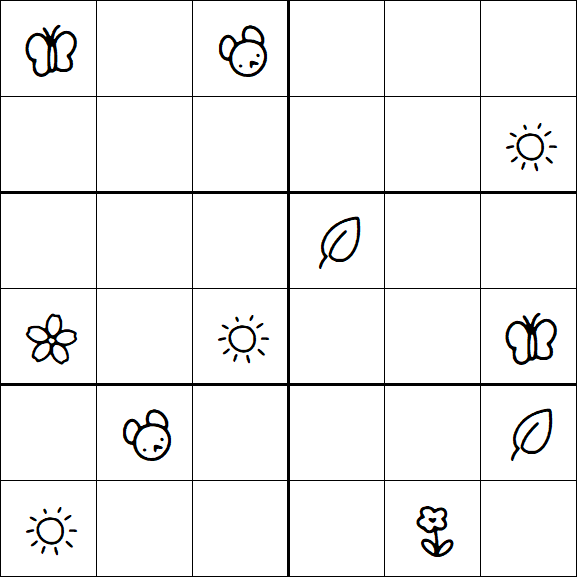 Kids Sudoku 6x6 - Difícil