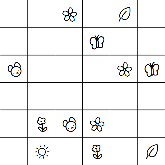 Kids Sudoku 6x6 - Difícil