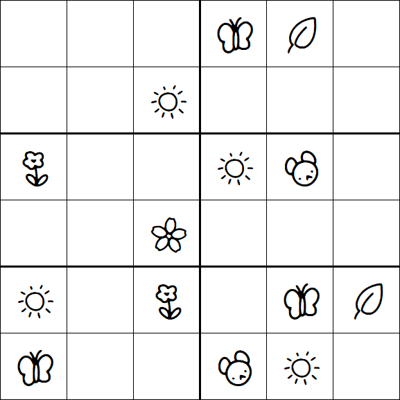 Kids Sudoku 6x6 - Difícil