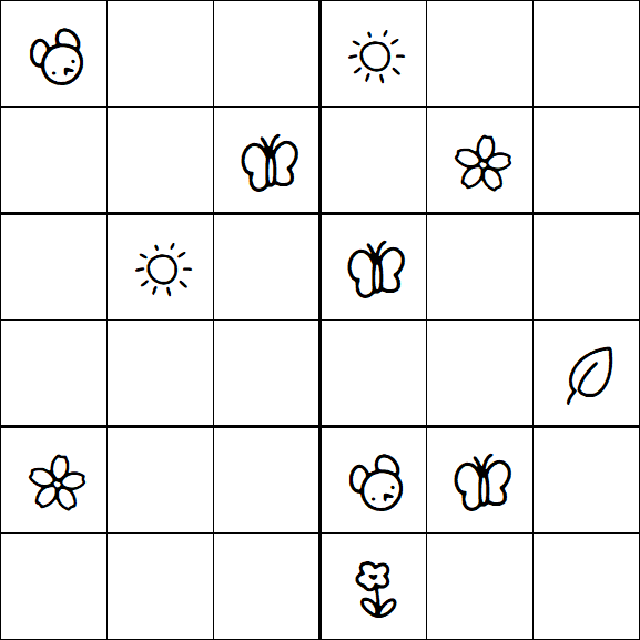 Kids Sudoku 6x6 - Difícil