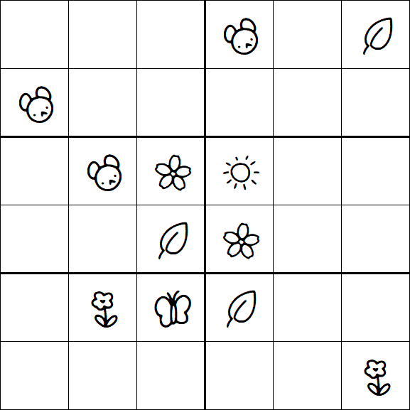 Kids Sudoku 6x6 - Difícil