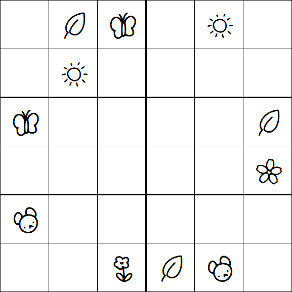 Kids Sudoku 6x6 - Difícil
