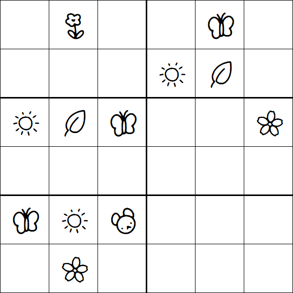 Kids Sudoku 6x6 - Difícil