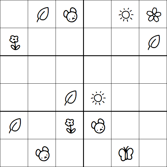 Kids Sudoku 6x6 - Difícil