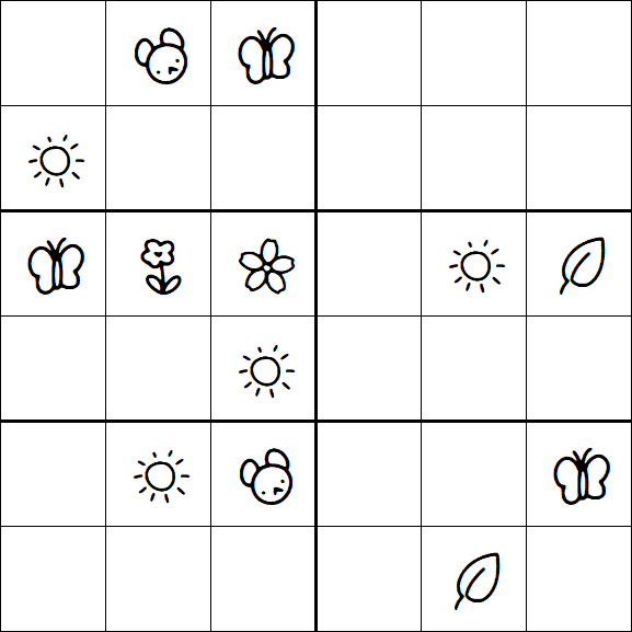 Kids Sudoku 6x6 - Difícil