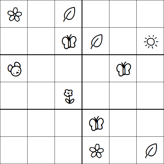 Kids Sudoku 6x6 - Difícil