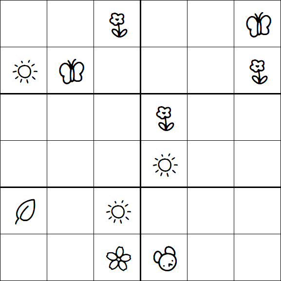 Kids Sudoku 6x6 - Difícil