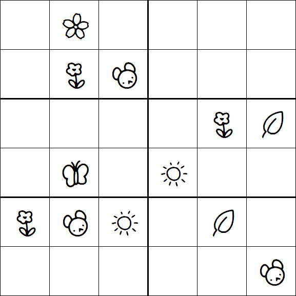 Kids Sudoku 6x6 - Difícil