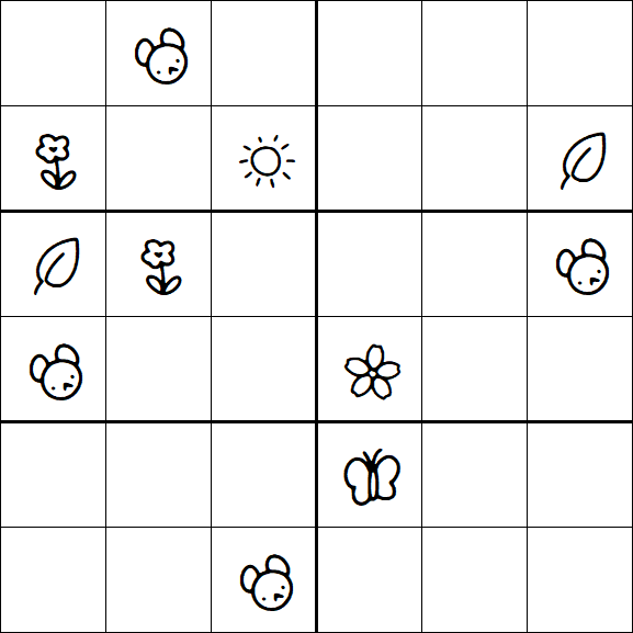 Kids Sudoku 6x6 - Difícil