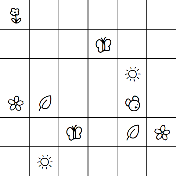 Kids Sudoku 6x6 - Difícil
